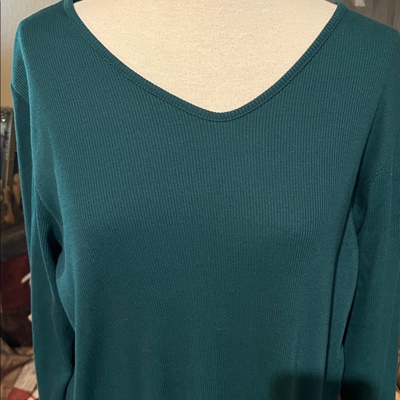 All American Comfort rib, maxi, long sleeve dress green size L petite - Picture 3 of 11